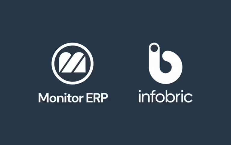 Montior ERP och Infobric logotyper