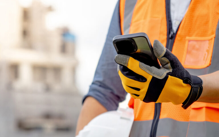 Worker with Phone
